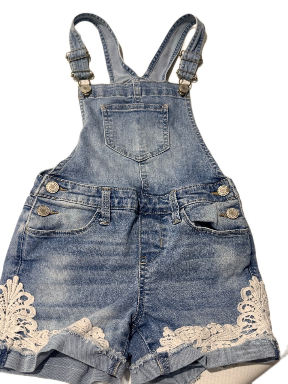 Girls Jean short overalls size 7 by SO